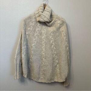 One A Cozy Cream Cable Knit Turtleneck Sweater